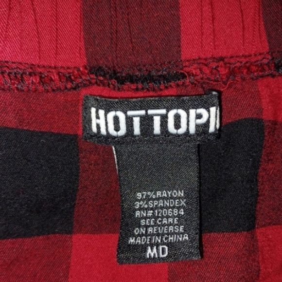 Hot Topic Plaid Off-Shoulder Top - Picture 5 of 5